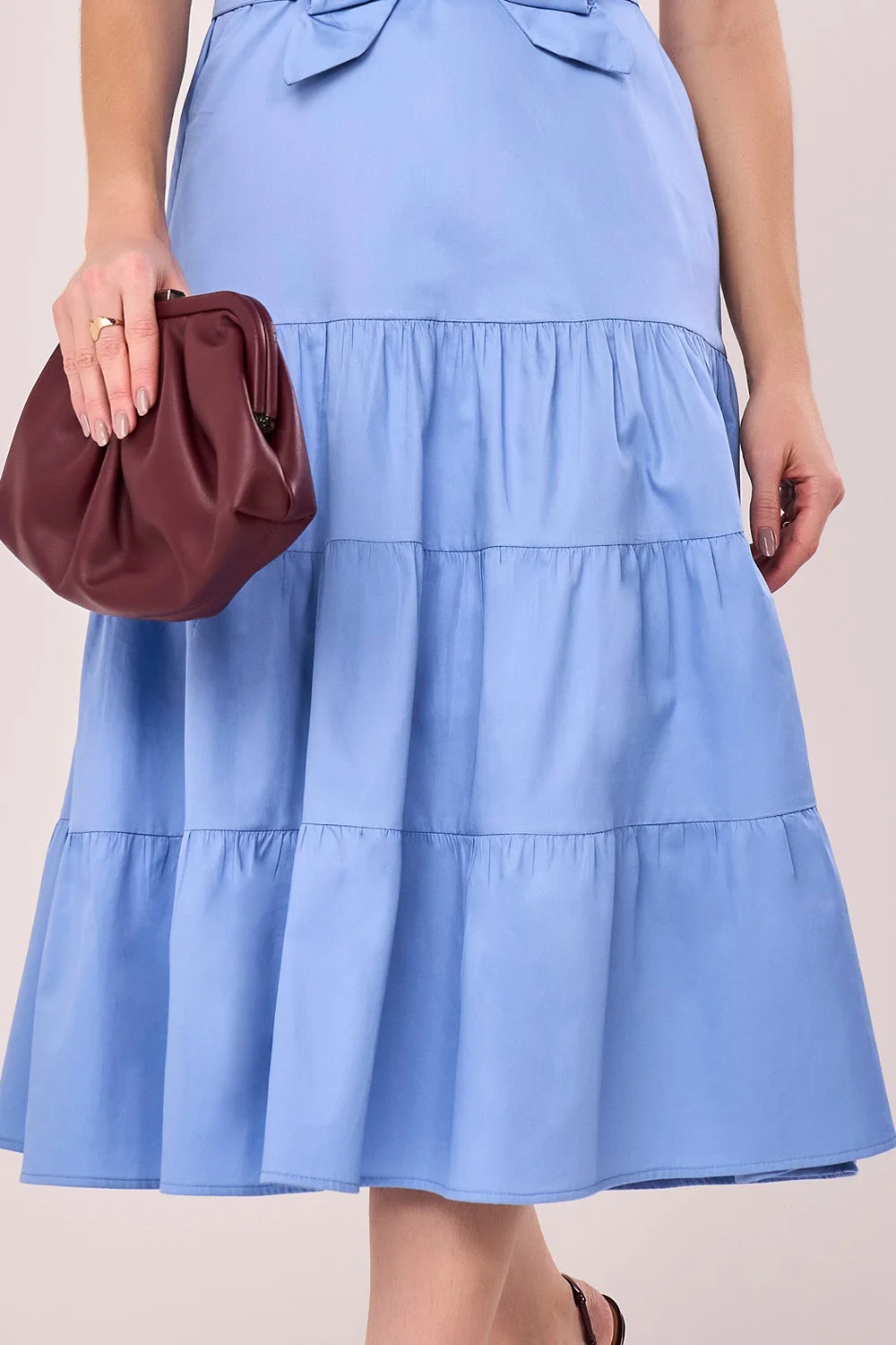 Vestido Azul Tricoline com grapeado - Fascinius - Imagem 5