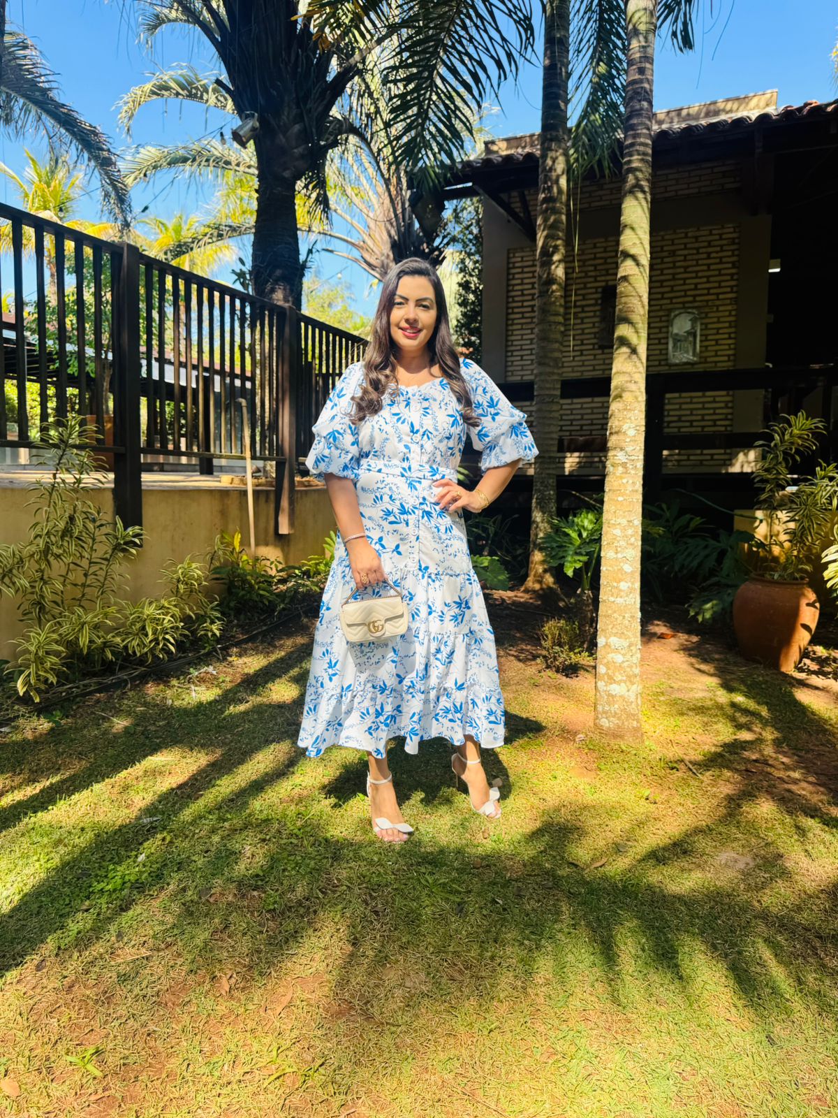 Vestido Crepe Estampado - 27960 Titanium - Imagem 2