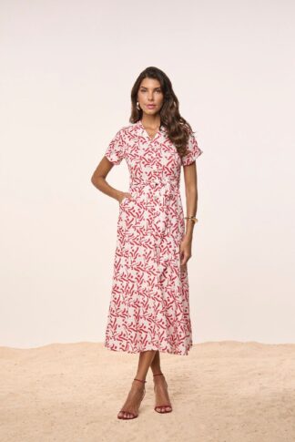 Vestido Crepe estampado com botões 125cm - 279901 Titanium