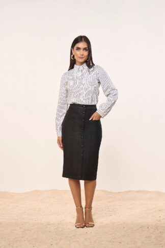 Saia reta resinada preta 70cm - 27999 Titanium