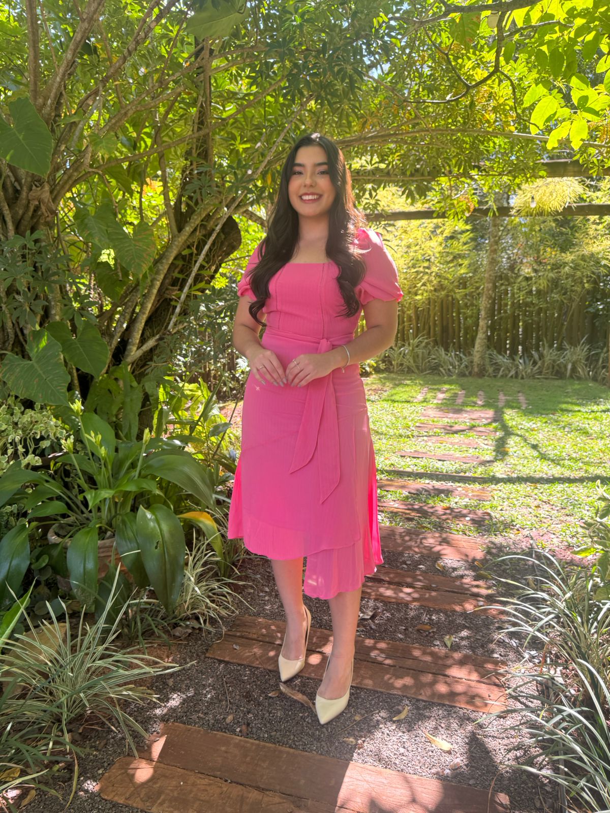 Vestido semi godê plano com aviamento 120cm - 811066 - Imagem 3