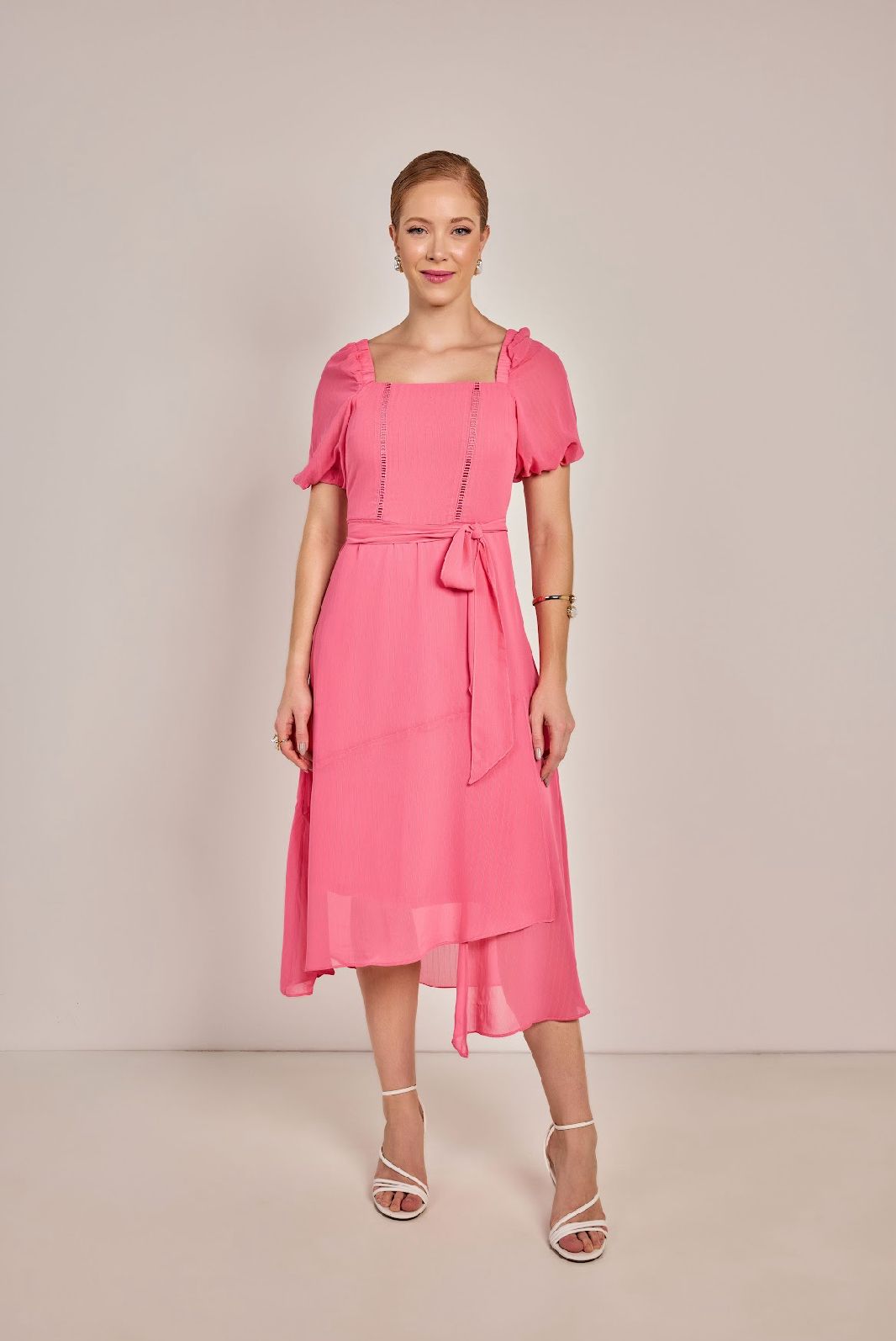 Vestido semi godê plano com aviamento 120cm - 811066