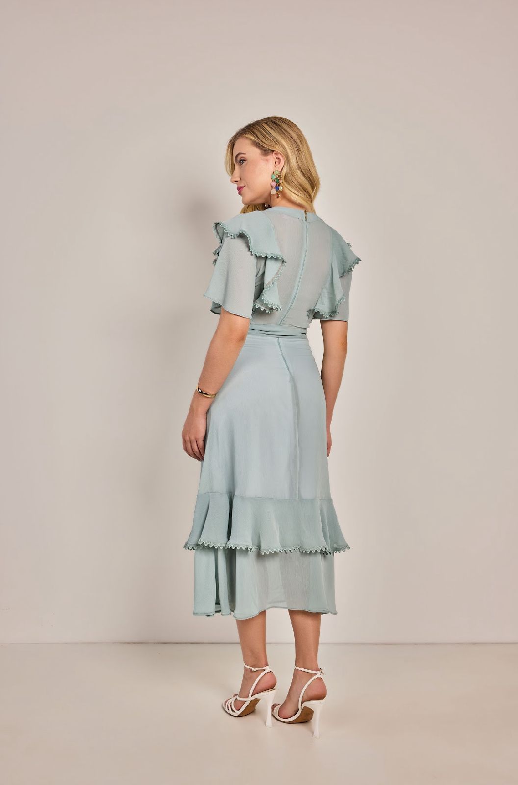 Vestido evasê plano com aviamentos 120cm - 811014 - Imagem 2