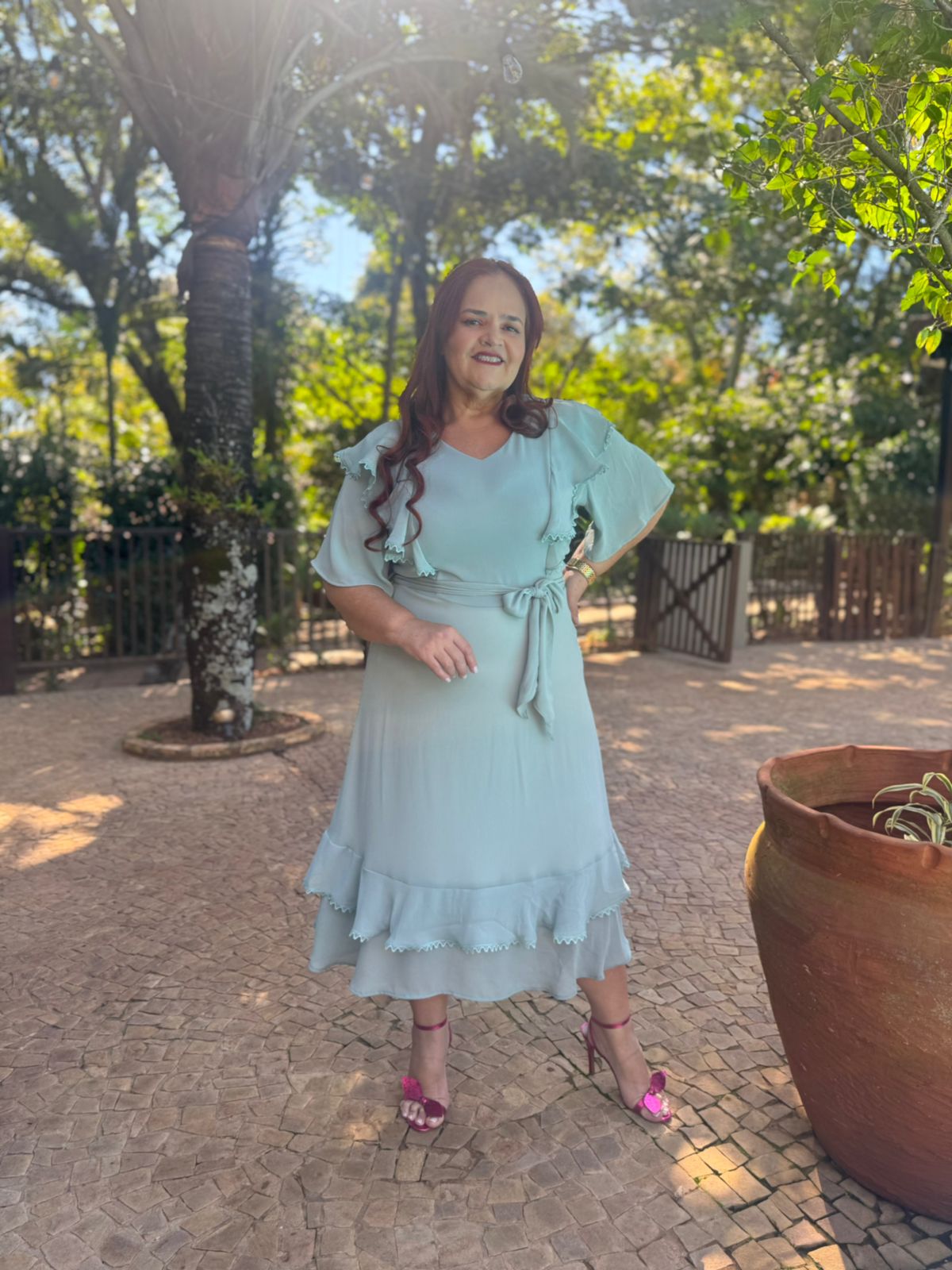 Vestido evasê plano com aviamentos 120cm - 811014 - Imagem 4