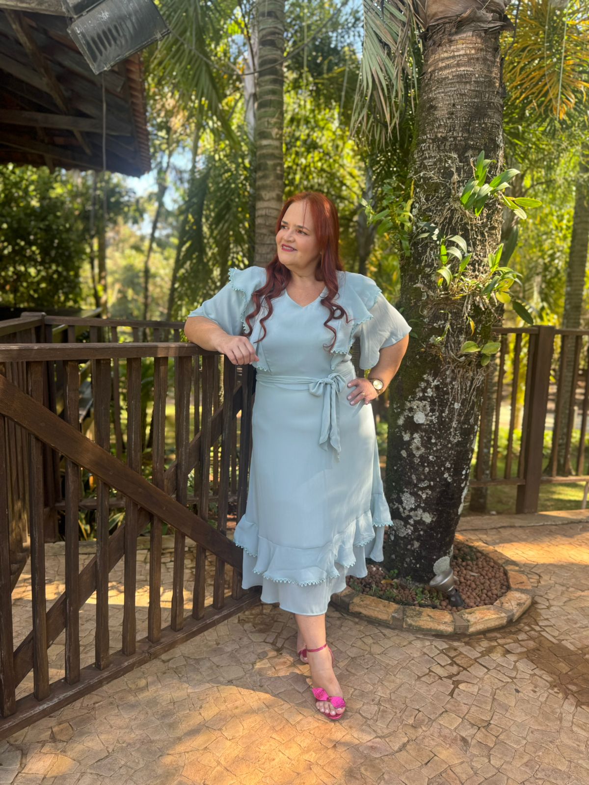 Vestido evasê plano com aviamentos 120cm - 811014 - Imagem 3