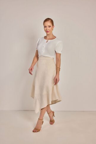 Saia Evasê linho 75cm - 811021