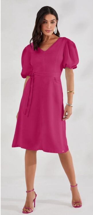 Vestido Fucsia de Sarja - Titanium