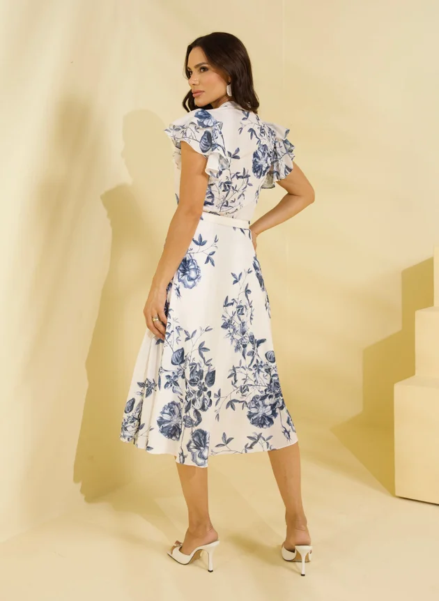 VESTIDO OFF-WHITE FLORAL ANA FLOR - JANY PIM - Imagem 3