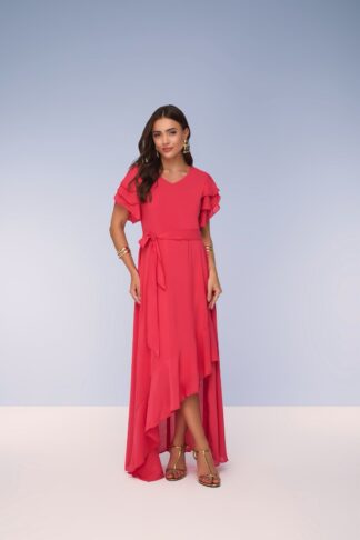 Vestido Longo de Tecido Plano Rosa - 28159 Titanium