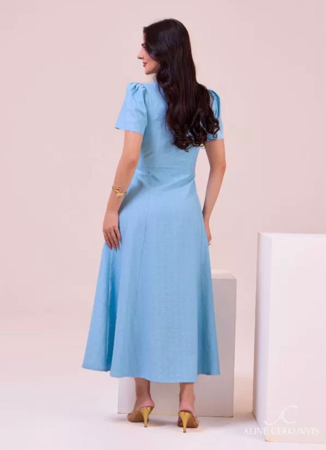 Vestido Azul - Aline Cerkunvis - Imagem 3