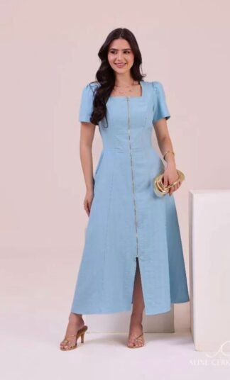 Vestido Azul - Aline Cerkunvis