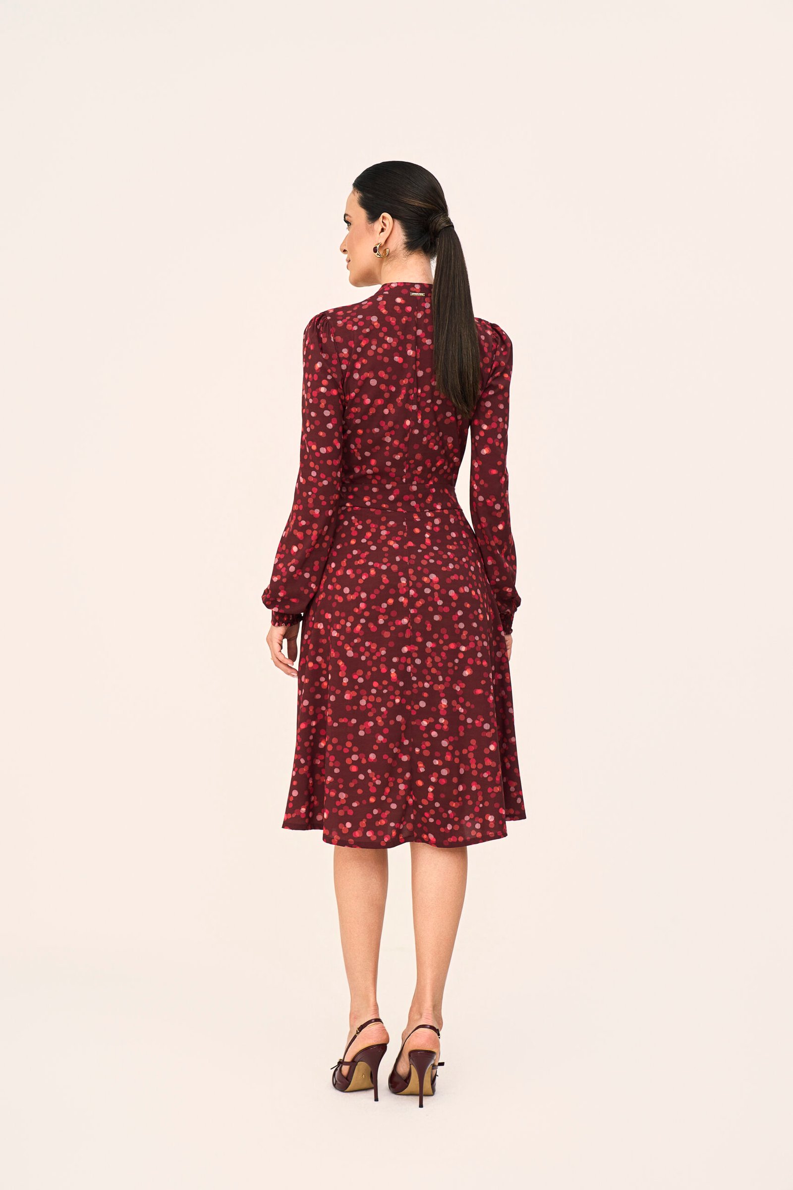 811177 VESTIDO TECIDO CREPE ESTAMPADO COM LAÇO - Laura Rosa - Imagem 8