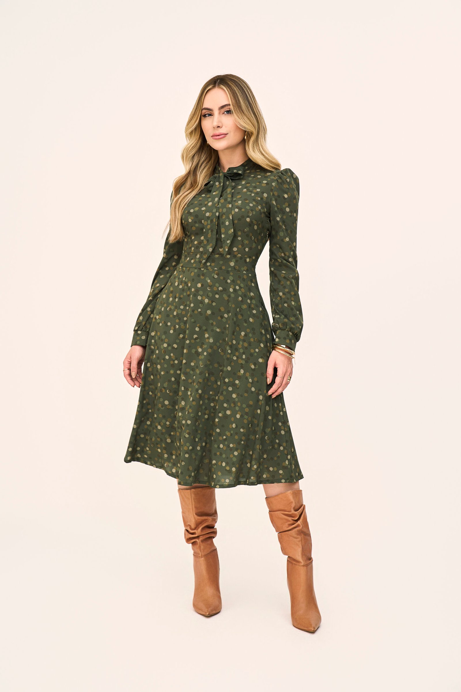 811177 VESTIDO TECIDO CREPE ESTAMPADO COM LAÇO - Laura Rosa - Imagem 9