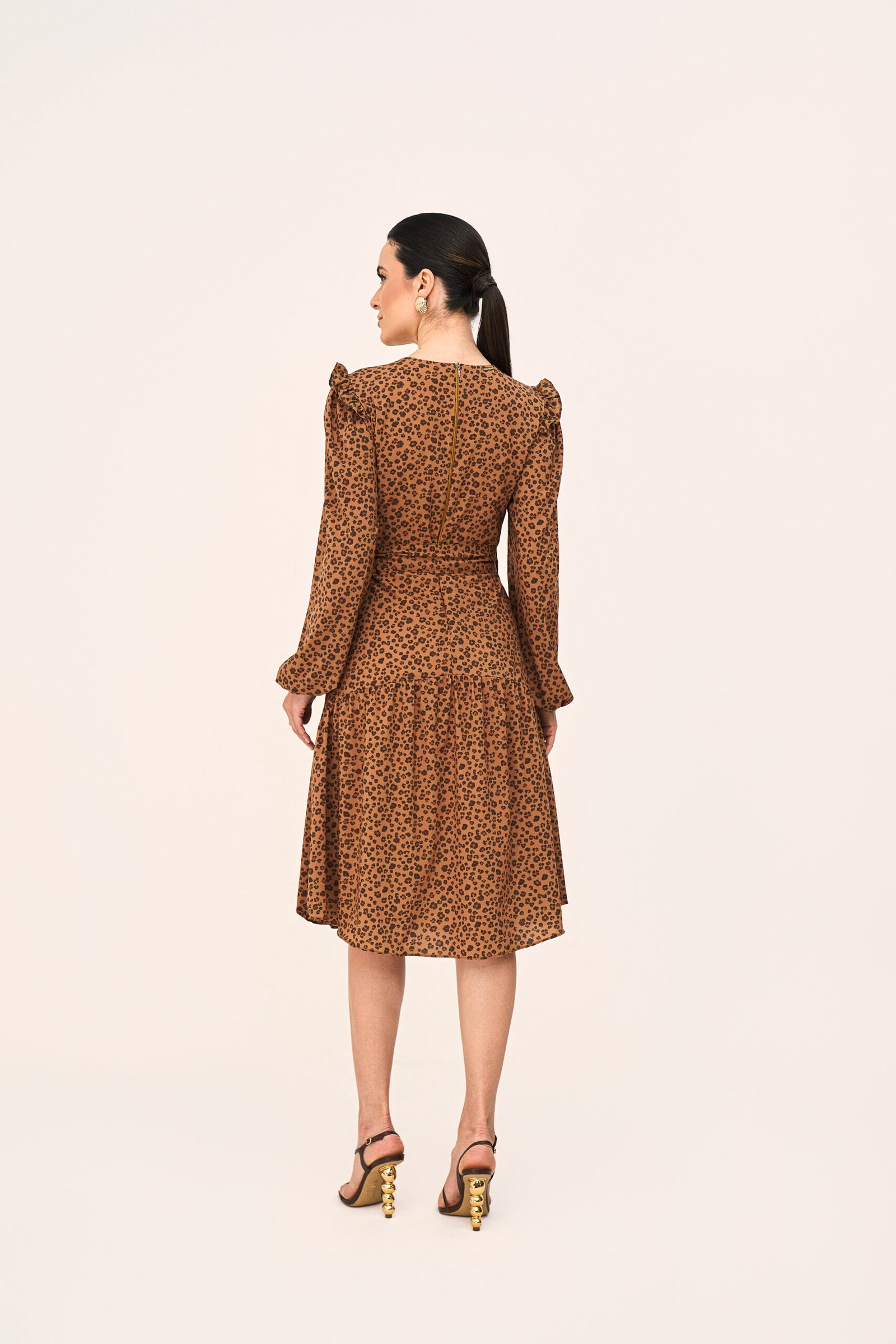 811204 VESTIDO DE CREPE ESTAMPADO - Laura Rosa - Imagem 6