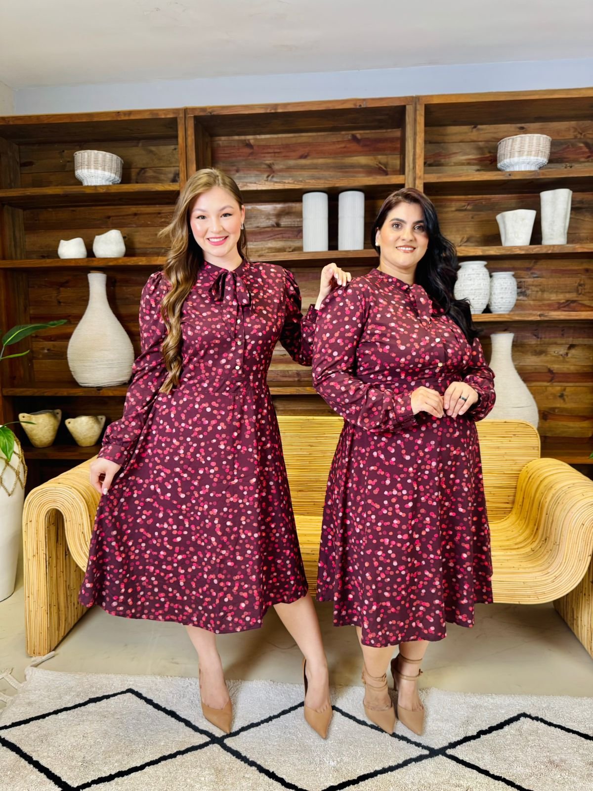 811177 VESTIDO TECIDO CREPE ESTAMPADO COM LAÇO - Laura Rosa - Imagem 4