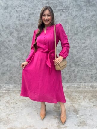 811176 VESTIDO DE TECIDO PLANO PINK - Laura Rosa