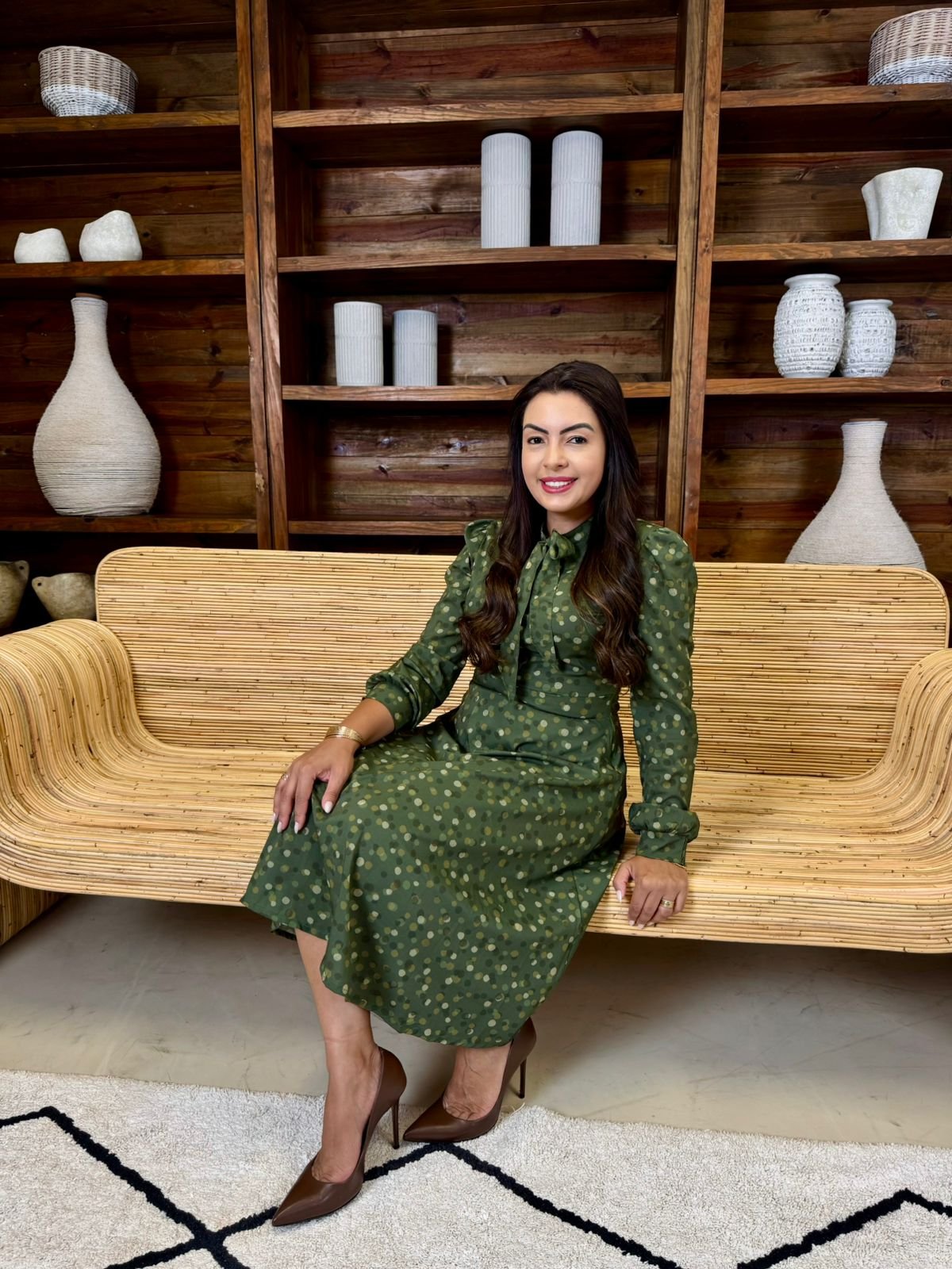 811177 VESTIDO TECIDO CREPE ESTAMPADO COM LAÇO - Laura Rosa - Imagem 6