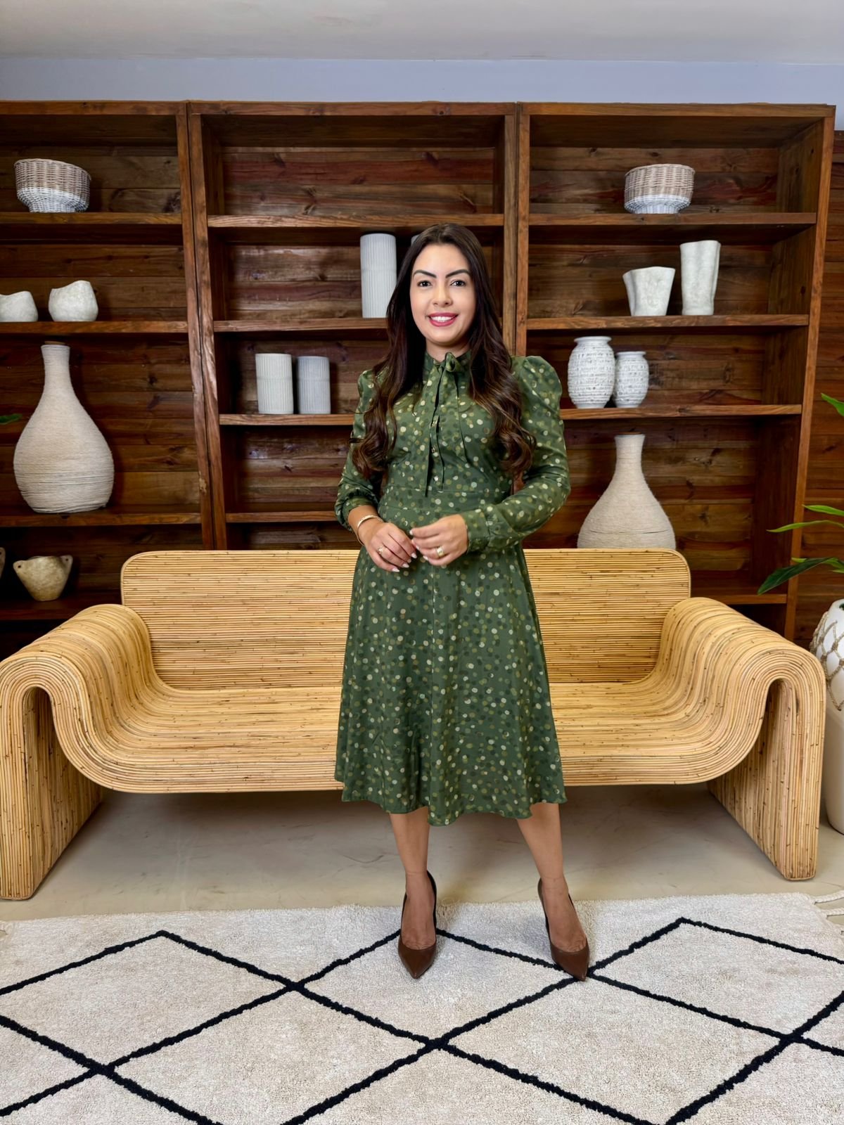 811177 VESTIDO TECIDO CREPE ESTAMPADO COM LAÇO - Laura Rosa - Imagem 2