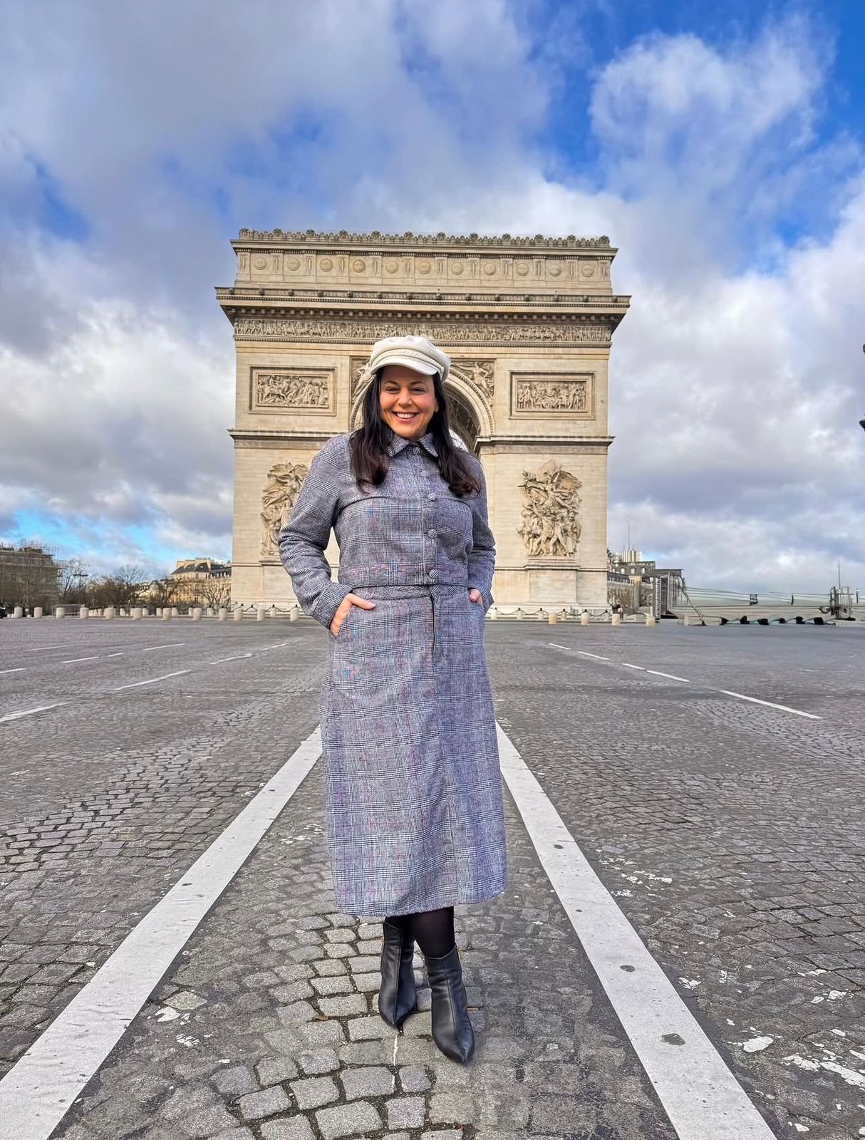 811174 SAIA EVASE DE LÃ BATIDA XADREZ - Laura Rosa - Imagem 3