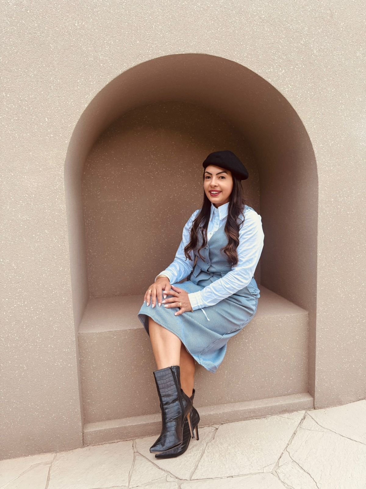 811213 COLETE DE TECIDO PLANO PIED POULE - Laura Rosa - Imagem 6