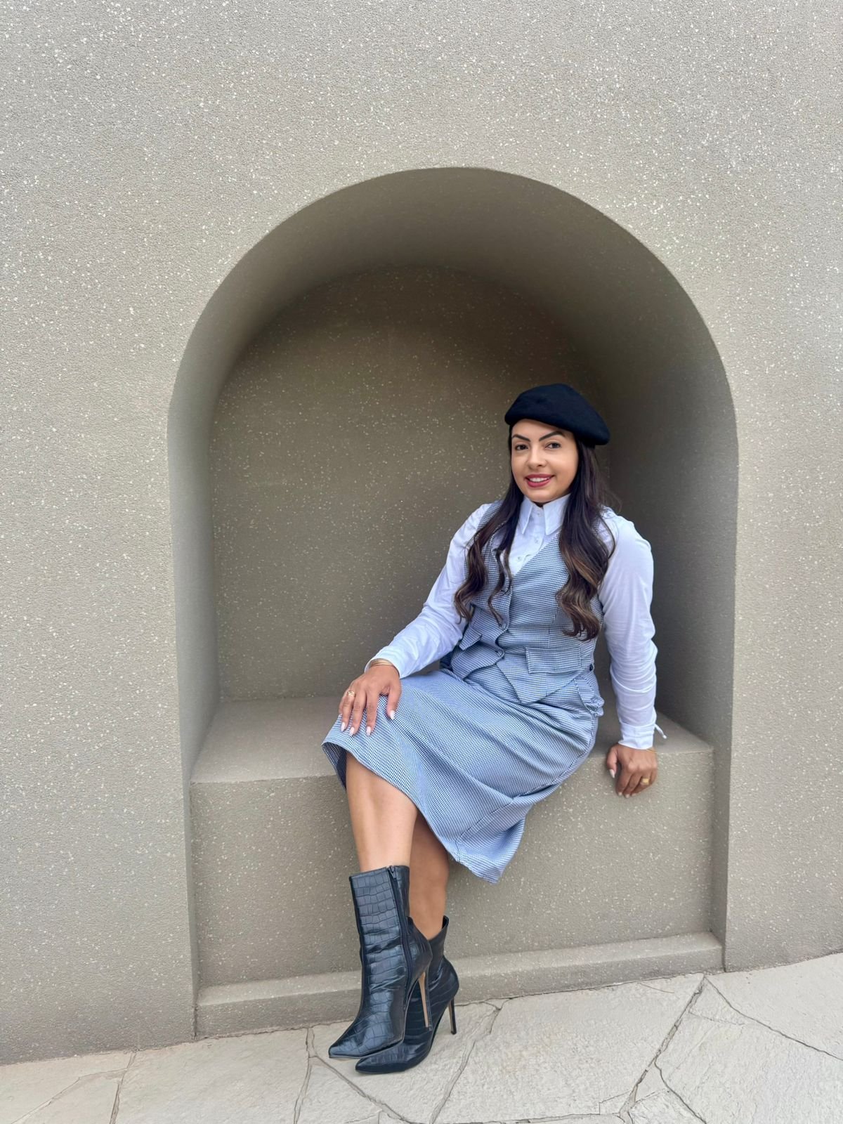 811214 SAIA EVASE DE TECIDO PLANO PIED POULE - Laura Rosa - Imagem 3