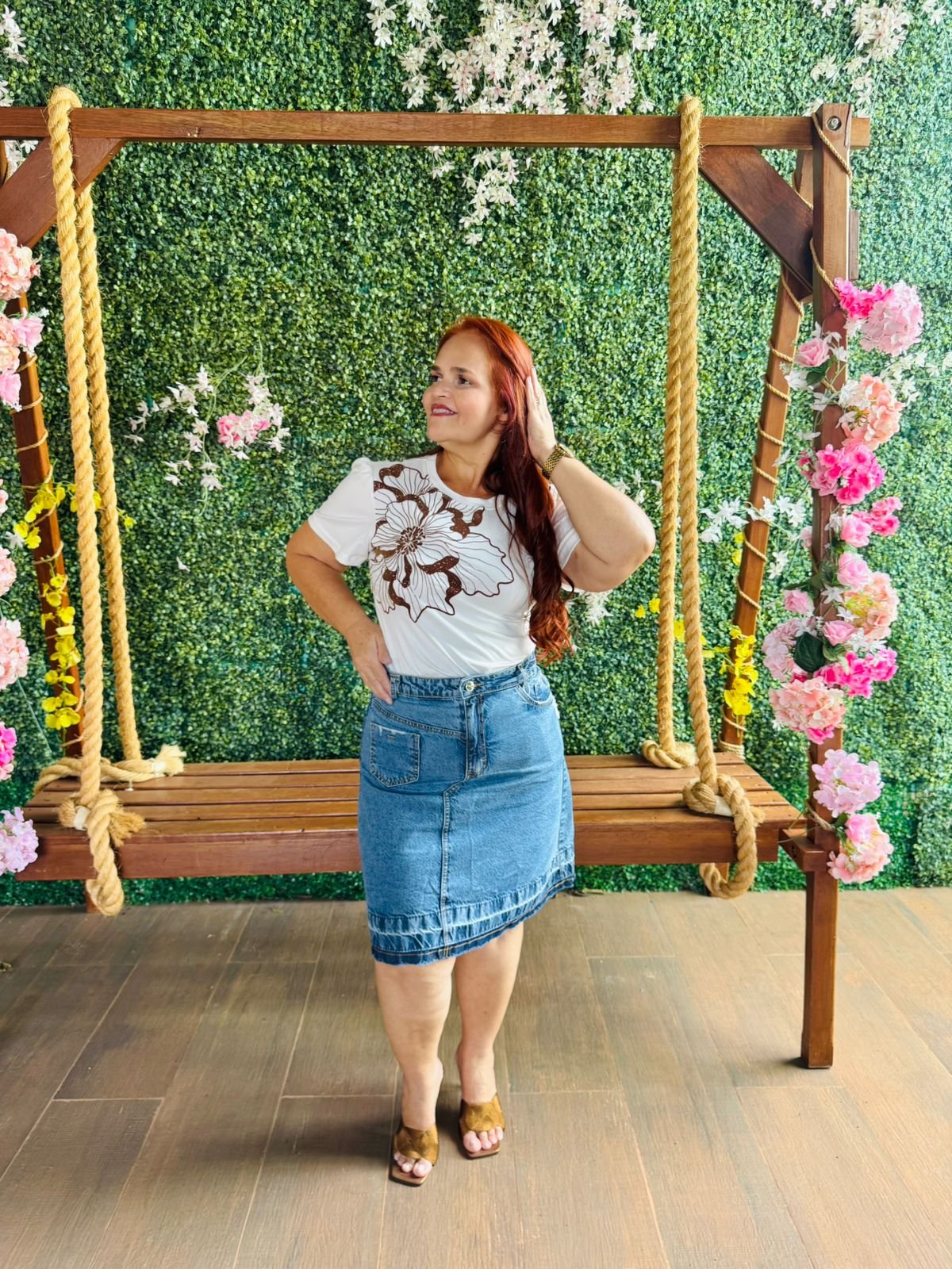 28178-T-SHIRT DE MALHA COM ESTAMPA TEXTURIZADA - Imagem 3