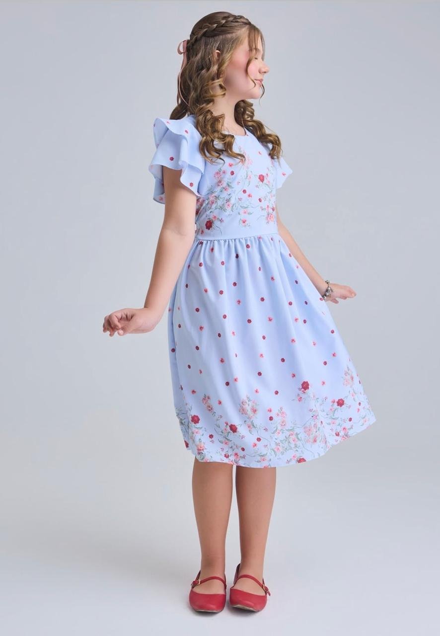 Vestido Infantil Jardim de Primavera - Imagem 3