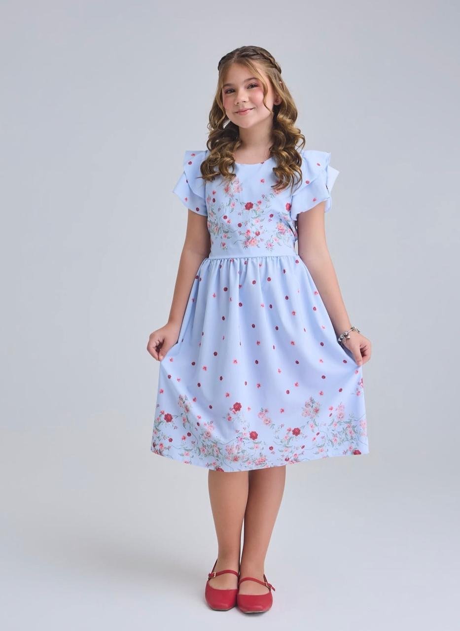 Vestido Infantil Jardim de Primavera - Imagem 5
