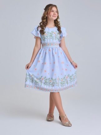 Vestido Infantil Jardim Encantado