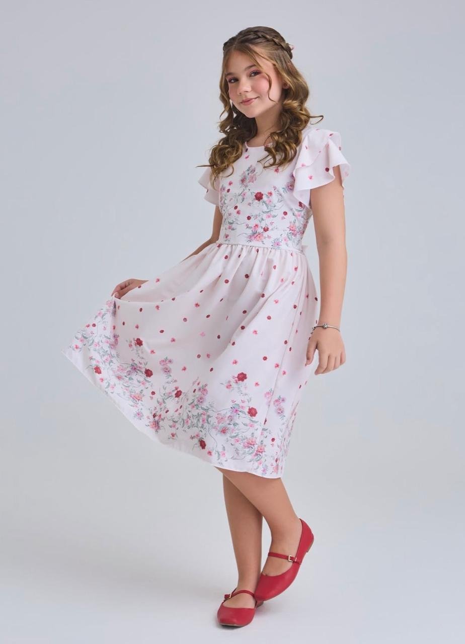 Vestido Infantil Jardim de Primavera - Imagem 8