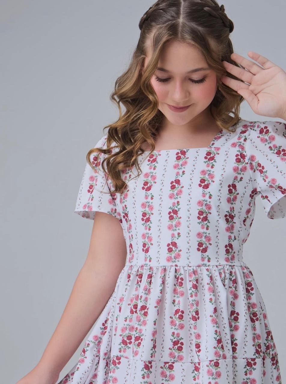Vestido Infantil Doce Jardim - Imagem 3