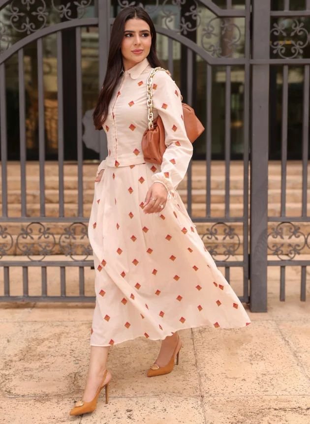 CONJUNTO OFF-WHITE BORDADO MILEIDE - JANY PIM