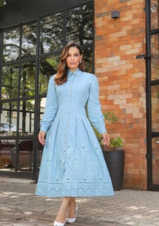 Vestido Antonela Azul - Dvanelle