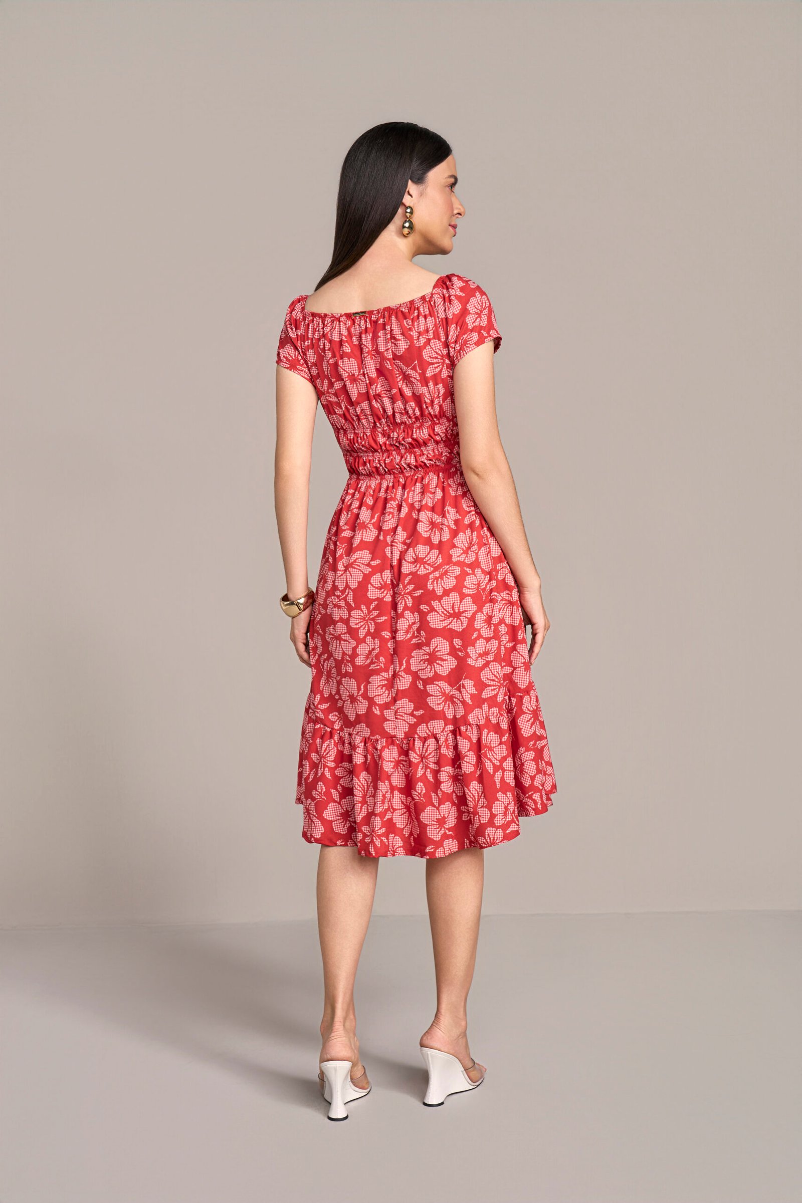 811261 VESTIDO EM CREPE ESTAMPADO 105CM - Laura Rosa - Imagem 4