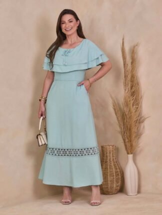 Vestido verde água - Magda Occhi
