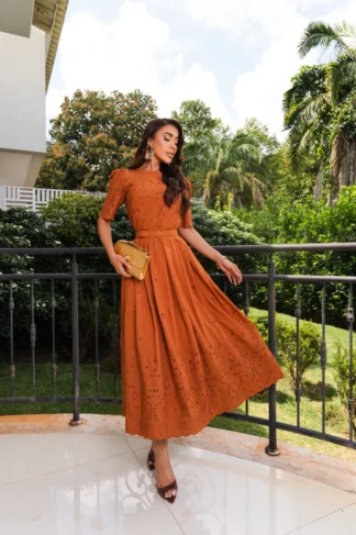 Vestido Midi Sensoriale Bordado - Sunney Brand
