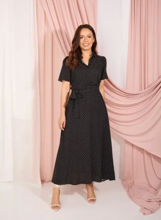 VESTIDO MIDI PRETO MARISA - JANY PIM