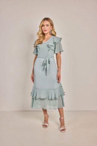 Vestido evasê com aviamento - Laura Rosa